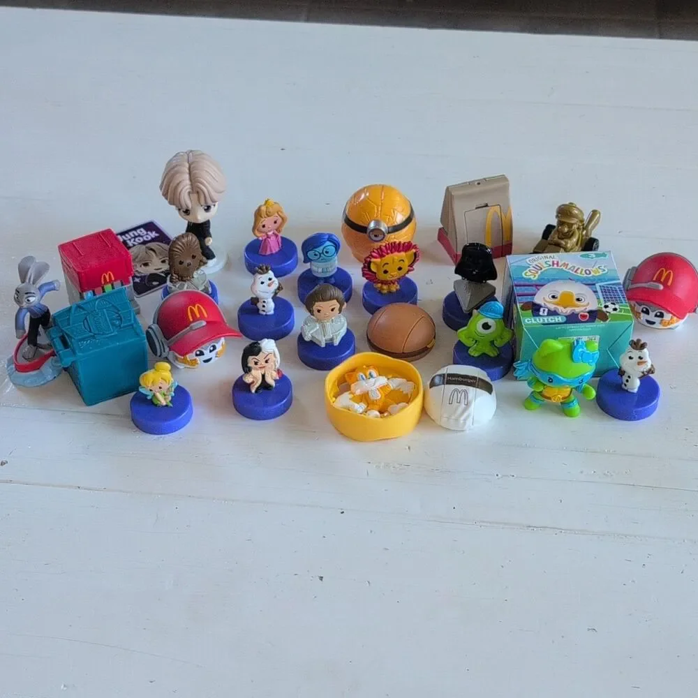 McDonald's Happy Meal Toy Lot of 25, Disney, Tails, FIFA, Mario, FIFA, BTS